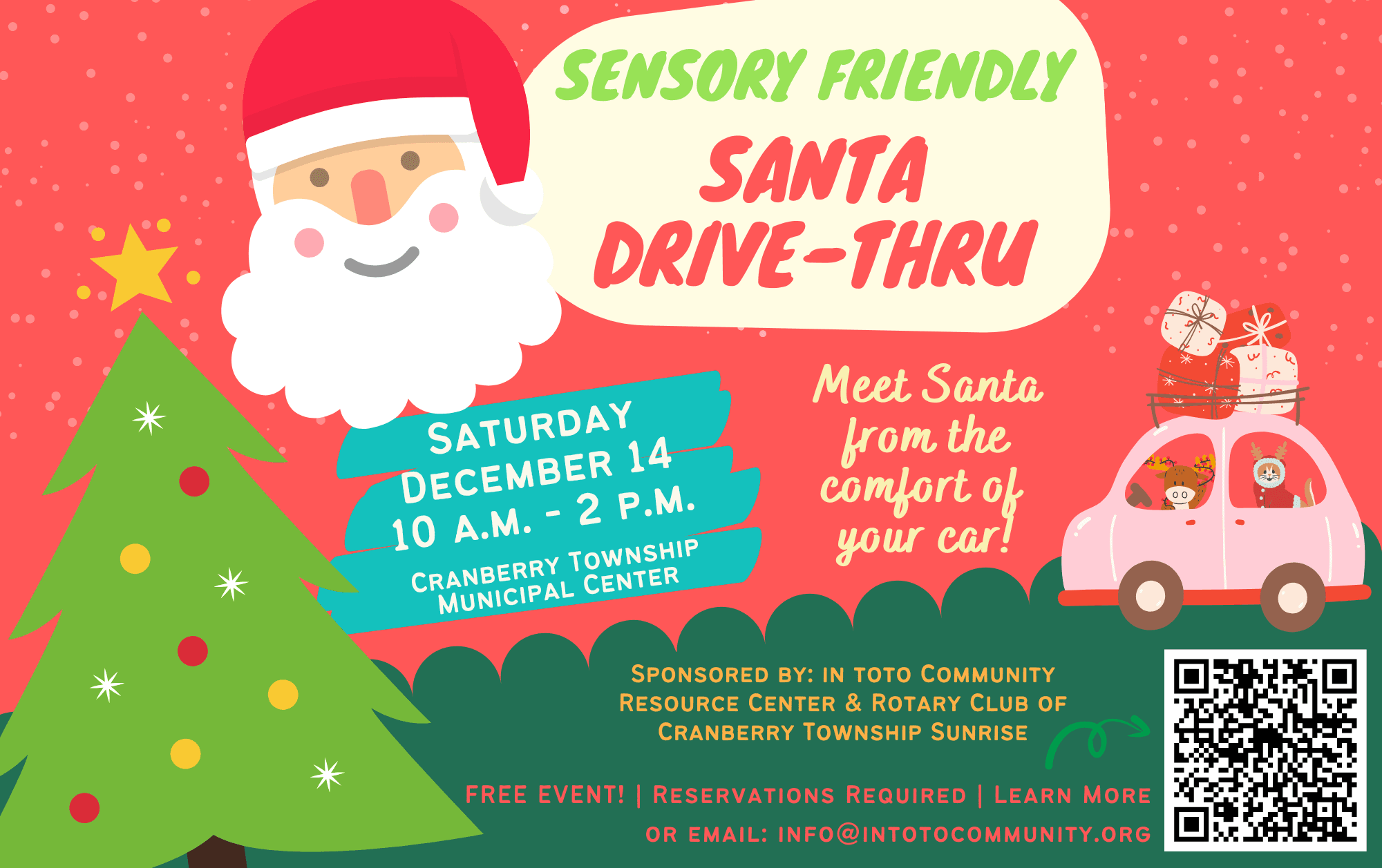 Sensory friendly Santa Drive-thru